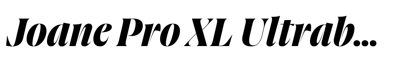 Joane Pro XL Ultrabold Italic